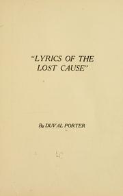 Cover of: "Lyrics of the lost cause": [and other poems]