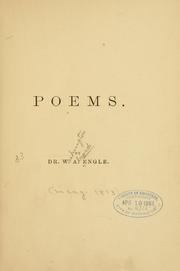 Poems by Washington A. Engle