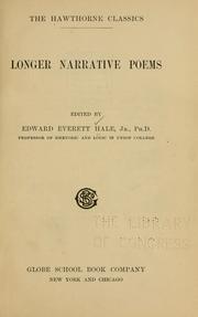 Cover of: Longer narrative poems by Edward Everett Hale, Jr.