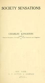 Cover of: Society sensations by Charles Kingston