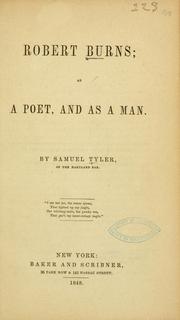 Cover of: Robert Burns: as a poet, and as a man.
