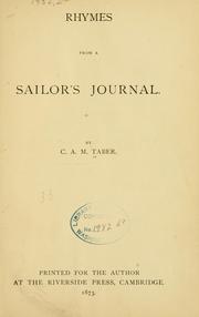 Rhymes from a sailor's journal by C. A. M. Taber