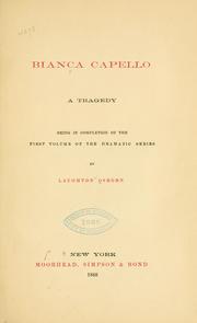 Cover of: Bianca Capello: a tragedy