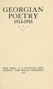 Cover of: Georgian poetry, 1913-1915.