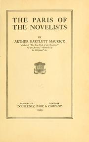 Cover of: The Paris of the novelists