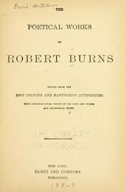 Cover of: Poetical works of Robert Burns by Robert Burns