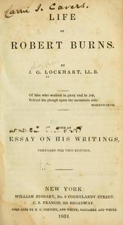 Life of Robert Burns by J. G. Lockhart