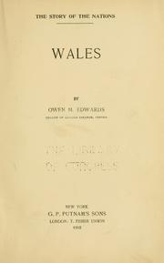 Cover of: Wales by Edwards, Owen Morgan Sir
