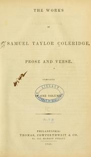 Cover of: The works of Samuel Taylor Coleridge | Samuel Taylor Coleridge