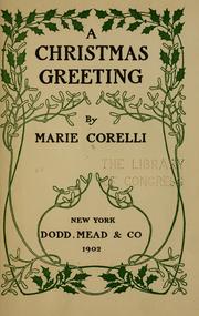 Cover of: A Christmas greeting | Marie Corelli