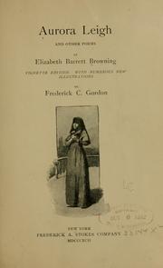 Cover of: Aurora Leigh and other poems by Elizabeth Barrett Browning