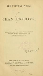 Cover of: The poetical works of Jean Ingelow by Jean Ingelow