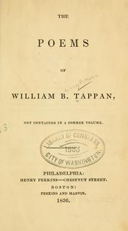 Cover of: The poems of William B. Tappan by Tappan, William B.
