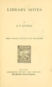 Cover of: Library notes