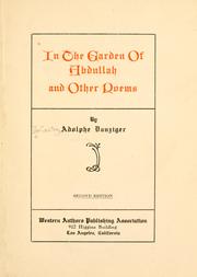 Cover of: In the garden of Abdullah: and other poems
