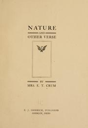 Cover of: Nature by Eliza Tilden Crum, Eliza Tilden Crum