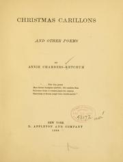 Cover of: Christmas carillons by Annie Chambers Ketchum