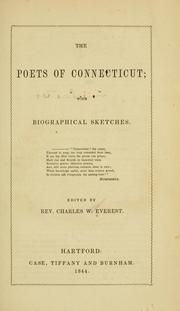 Cover of: The poets of Connecticut | Charles W. Everest