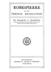 Cover of: Robespierre and the French revolution
