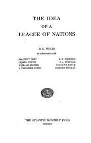 The idea of a League of Nations