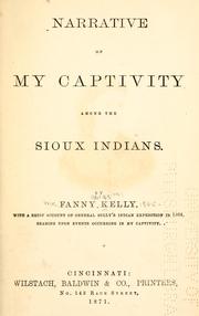 Cover of: Narrative of my captivity among the Sioux Indians
