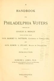 Cover of: A handbook for Philadelphia voters