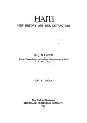 Cover of: Haiti, her history and her detractors