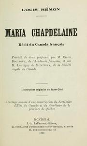 Cover of: Maria Chapdelaine by Louis Hémon