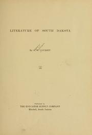 Cover of: Literature of South Dakota: O. W. Coursey.