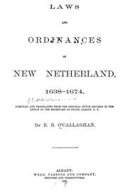 Cover of: Laws and ordinances of New Netherland, 1638-1674.