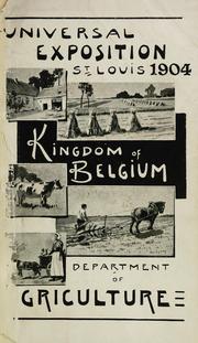 Cover of: Agriculture. by Belgium. Ministère de l'agriculture.