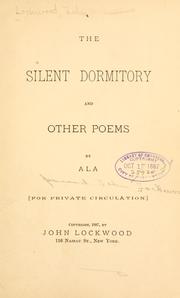 Cover of: The silent dormitory and other poems