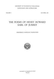 Cover of: The poems of Henry Howard, Earl of Surrey