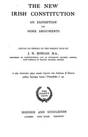 Cover of: The New Irish constitution: an exposition and some arguments