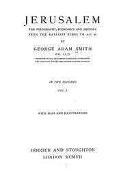 Cover of: Jerusalem by Sir George Adam Smith
