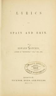 Cover of: Lyrics of Spain and Erin.