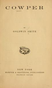 Cover of: Cowper. by Goldwin Smith