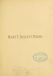 Cover of: Mary T. Reiley's poems.