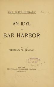 Cover of: An idyl of Bar Harbor by Frederick W. Pearson