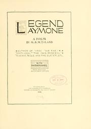 Legend Laymone by Mary Bertha McKenzie Toland