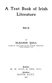 Cover of: A text book of Irish literature ... by Eleanor Hull