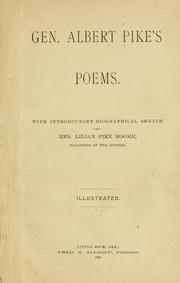 Cover of: Gen. Albert Pike's poems.