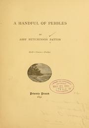 Cover of: A handful of pebbles