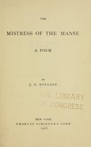 Cover of: The mistress of the manse by Josiah Gilbert Holland