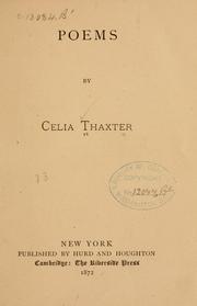 Cover of: Poems by Celia Thaxter