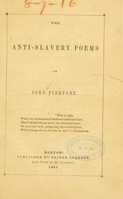Cover of: The anti-slavery poems of John Pierpont.