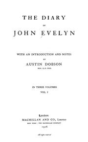 Cover of: The diary of John Evelyn by John Evelyn