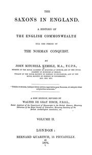 Cover of: The Saxons in England by John Mitchell Kemble