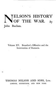Cover of: Nelson's History of the war. by John Buchan