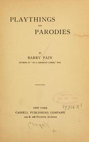 Playthings and parodies